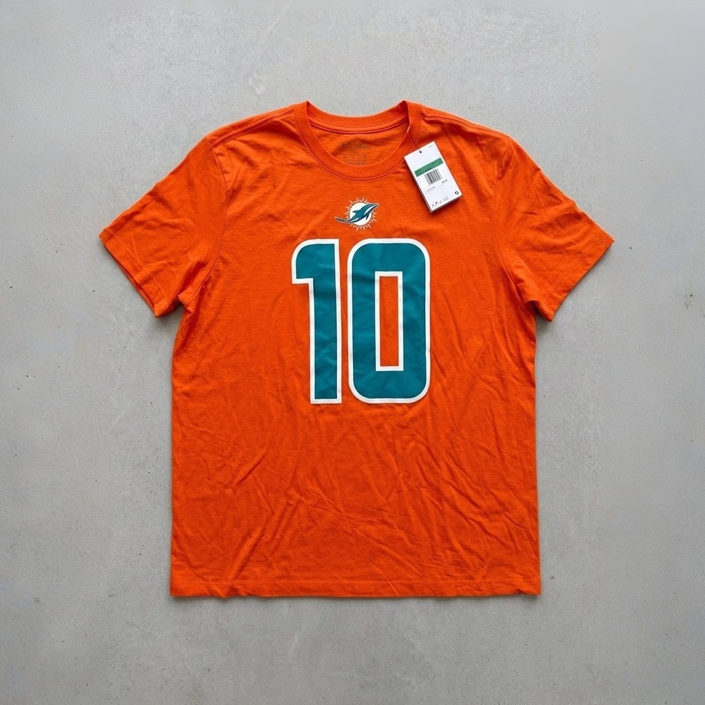 Nike Tyreek Hill Miami Dolphins Name Number T-Shirt Orange Mens XL NWT